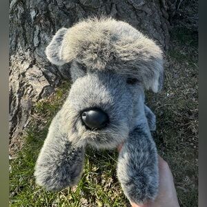Vintage 1986 Avanti Applause Schnauzer Puppy Dog Plush 11” Realistic Baby Animal